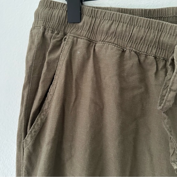 Kut from the Kloth (Medium) Gaerwen Drawstring Linen Blend Pants in Olive - Picture 15 of 15